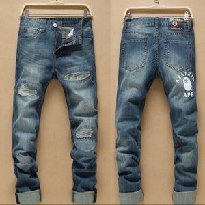 A bathing ape jeans